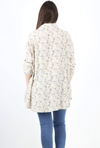 Italian Daisy Shirt 3/4 Sleeve  Beige