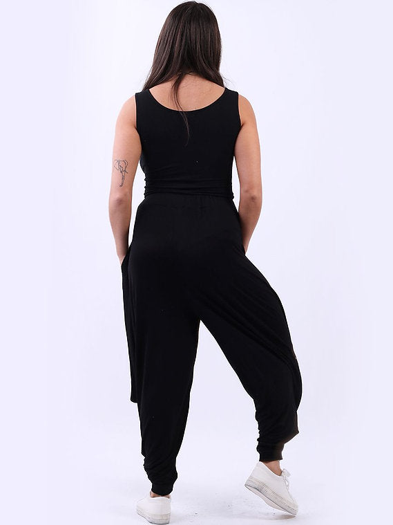 Italian Harem Pants Black