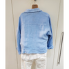 Italian Linen Fray Jacket Ice Blue