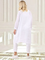 Italian Linen Relaxed Fit Jacket White