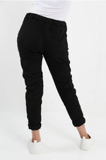 Italian Plain Magic Pants Black