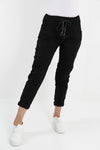 Italian Plain Magic Pants Black