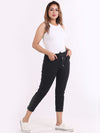 Italian Plain Magic Pants Black