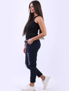 Italian Sequin Pants Navy