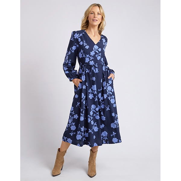 Kacey Floral Dress Navy