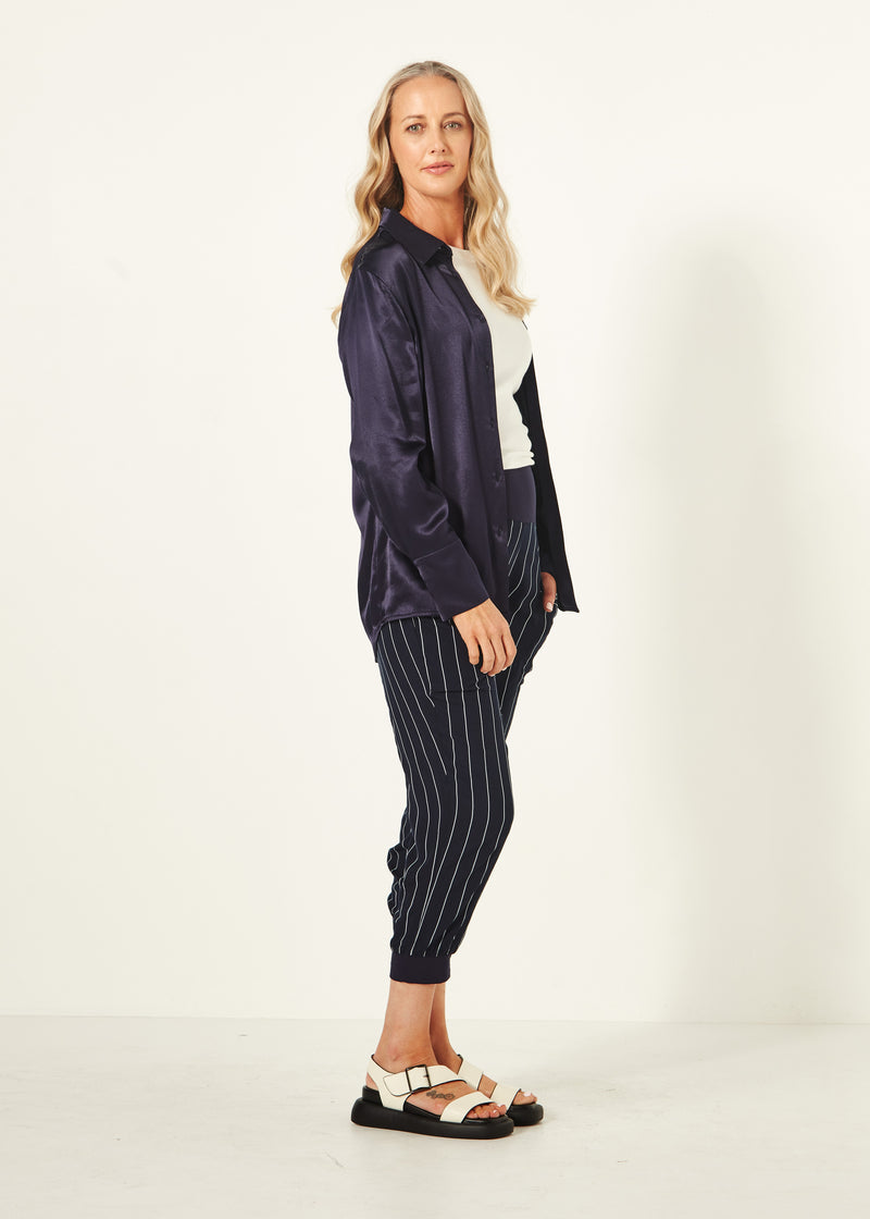 Harem Pants Navy Stripe