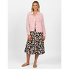 Linen Jacket With Frayed Seams Pink