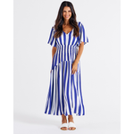 Louisa Dress Blue Stripe