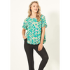 Madelaine Top Teal Print