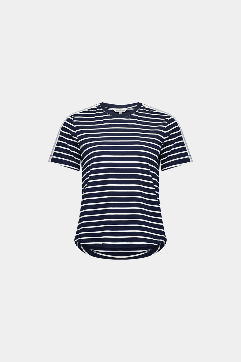 Mia Top Navy Stripe