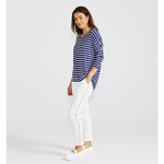 Milan 3/4 Sleeve Top Parisian Stripe