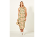 Mimi Dress Green Tulips