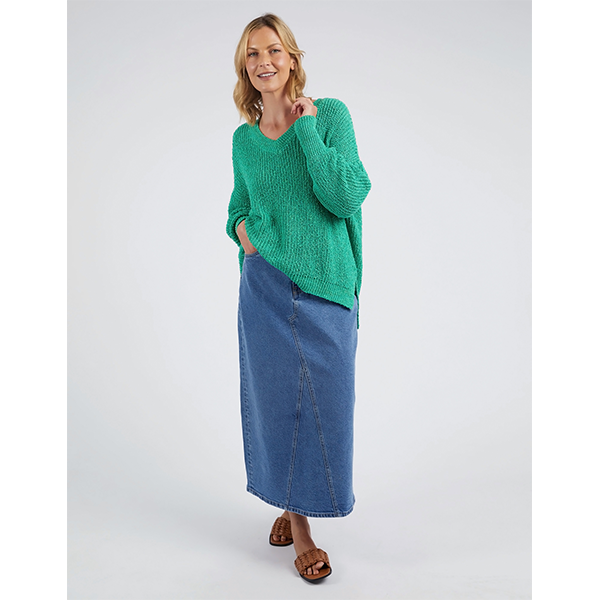 Rachele V Neck Knit Green