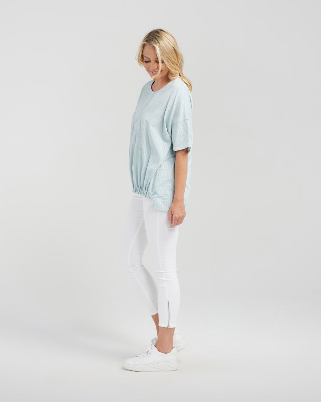 Nikita Top Teal Stripe