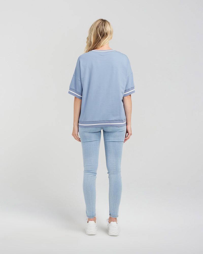 Gemma Top Washed Blue