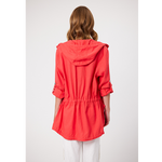 Santorini Linen Blend Jacket Coral