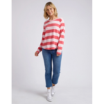 Spritz Stripe Tee Coral