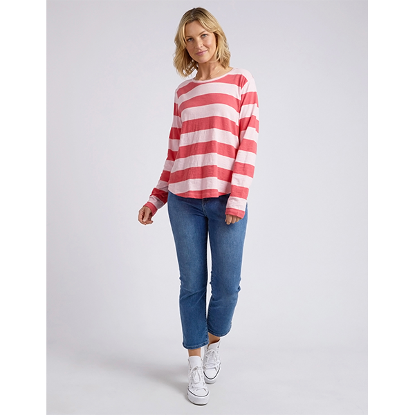 Spritz Stripe Tee Coral