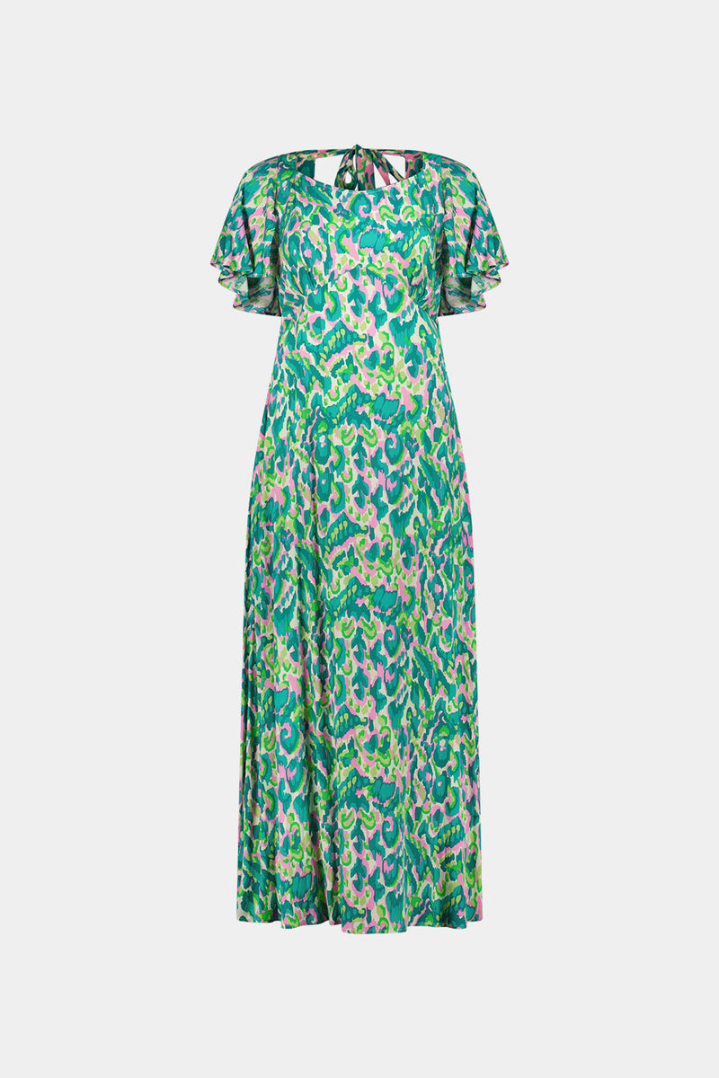 Sylvia Dress Teal Print