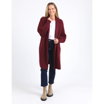 Sylvie Longline Cardi Merlot