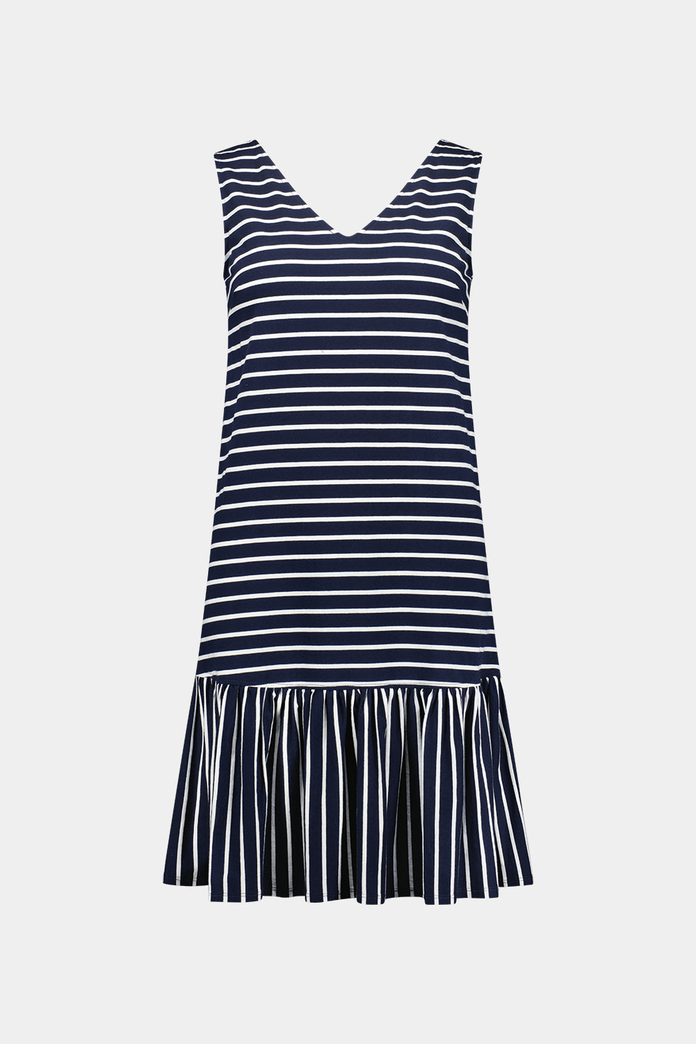 Venus Dress Navy Stripe