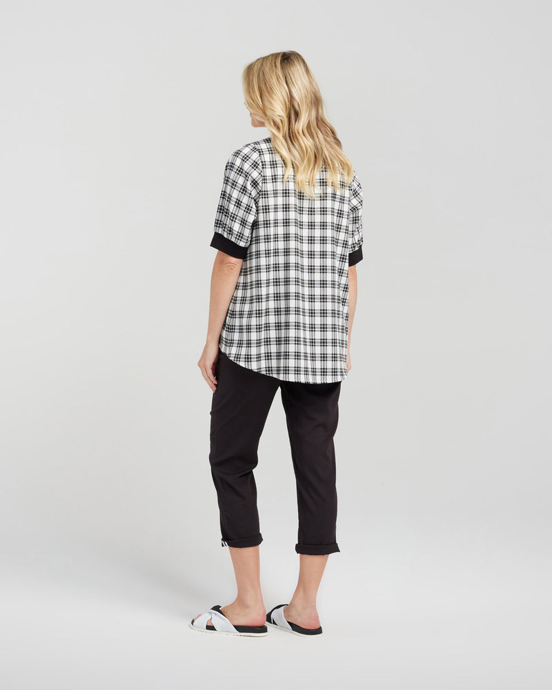 Havana Top Black Plaid