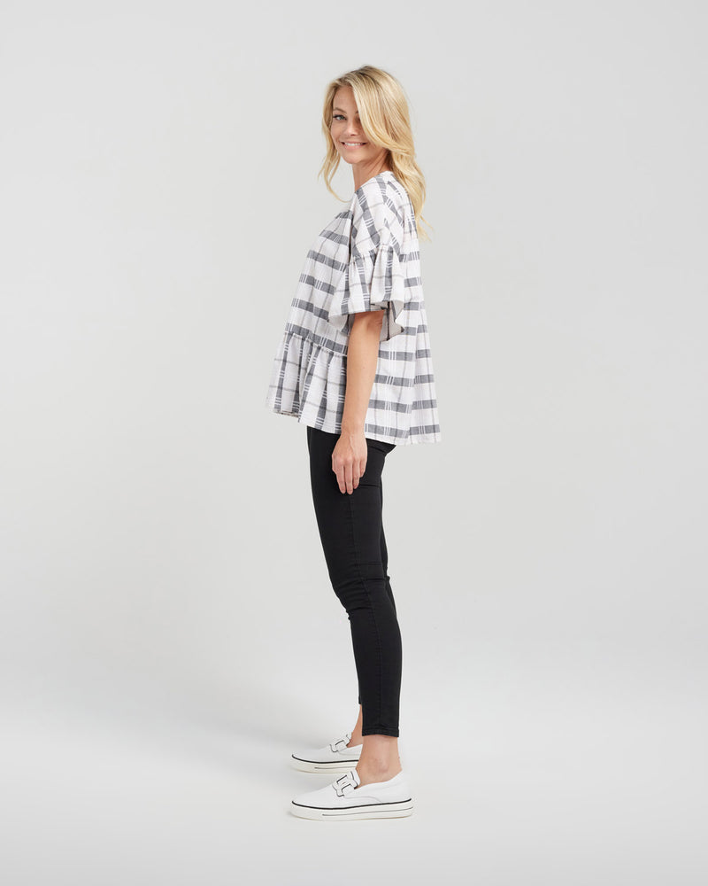 Andrea Top Tuscan Plaid