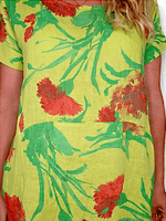 Thistle In Red Jungle Dress Bright Yellow/Lime