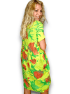 Thistle In Red Jungle Dress Bright Yellow/Lime