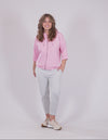 Beachy Zip Hoodie Soft Pink