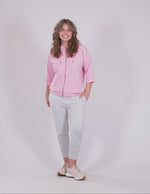 Beachy Zip Hoodie Soft Pink